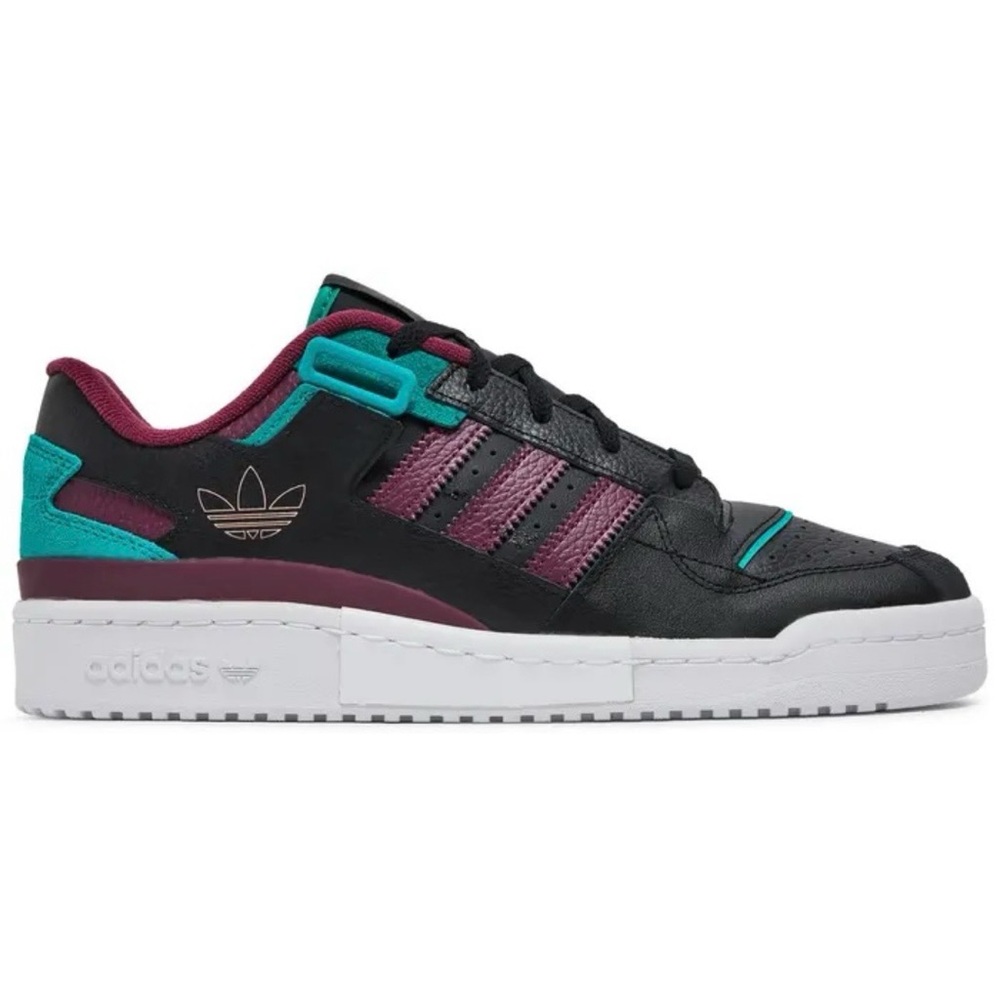Adidas Forum Exhibit Low Black Victory Crimson Teal Purple Women’s 6
